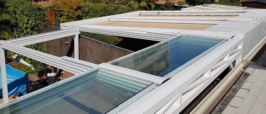 Instalación techo de cristal